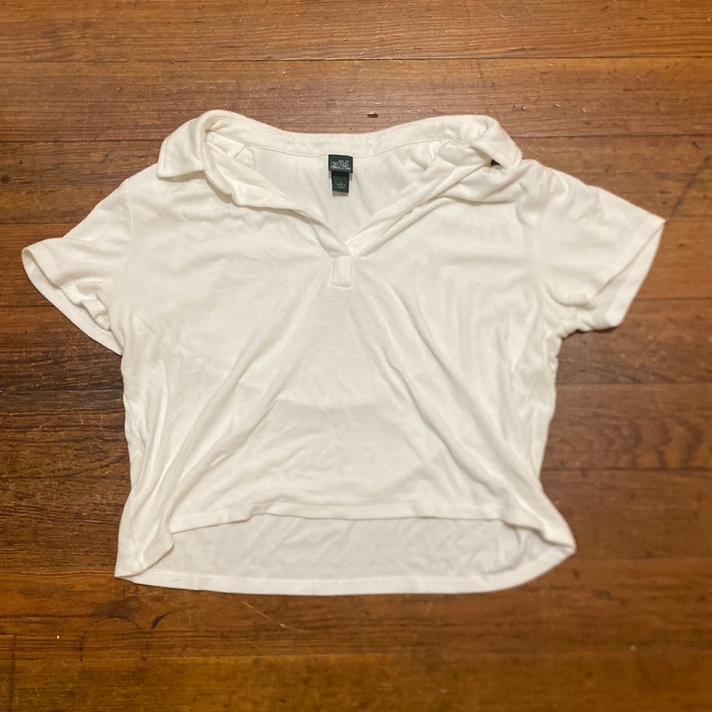 Wild Fable Collared Crop Top #339N